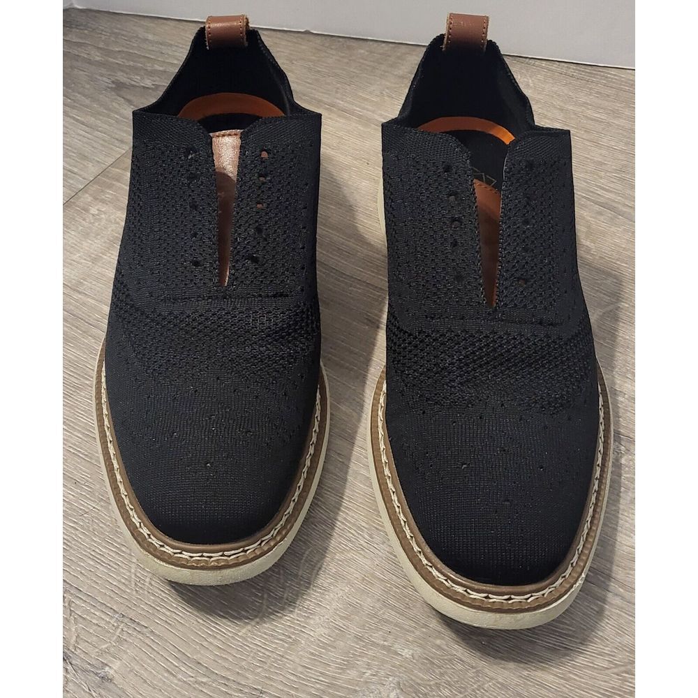 Mens LA MILANO Comfort Shoes Lace Up Mesh Cloth Memory Foam Black‎ Size 10